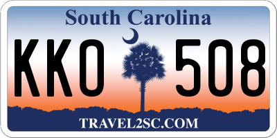 SC license plate KKO508