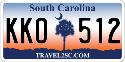 SC license plate KKO512