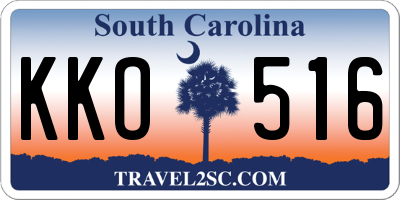 SC license plate KKO516