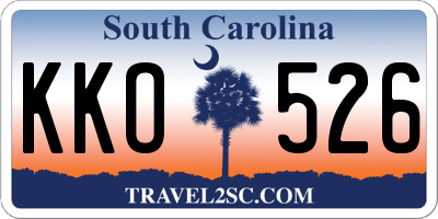 SC license plate KKO526