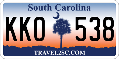 SC license plate KKO538