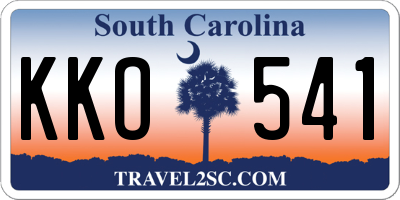 SC license plate KKO541