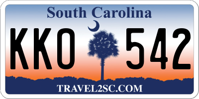 SC license plate KKO542