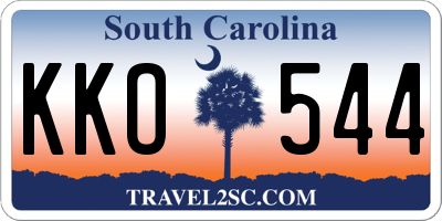 SC license plate KKO544