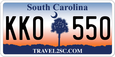 SC license plate KKO550