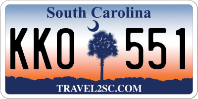 SC license plate KKO551