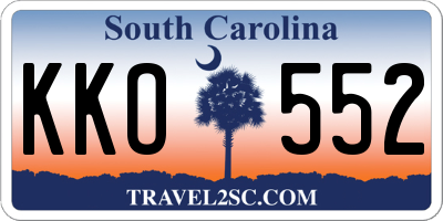 SC license plate KKO552