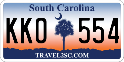 SC license plate KKO554
