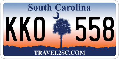 SC license plate KKO558
