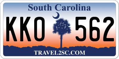 SC license plate KKO562
