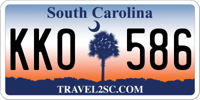 SC license plate KKO586