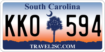 SC license plate KKO594