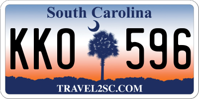 SC license plate KKO596
