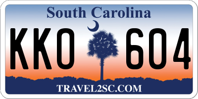SC license plate KKO604