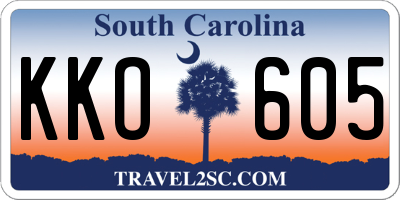 SC license plate KKO605