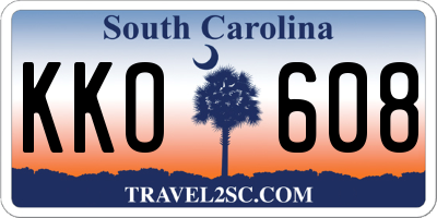 SC license plate KKO608