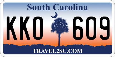 SC license plate KKO609