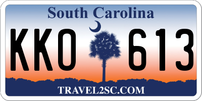 SC license plate KKO613