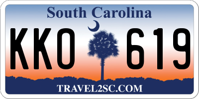 SC license plate KKO619