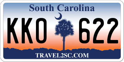SC license plate KKO622