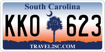SC license plate KKO623