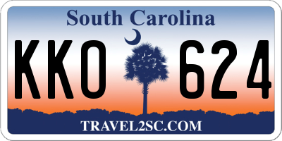 SC license plate KKO624