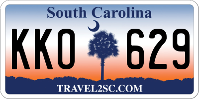 SC license plate KKO629