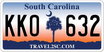 SC license plate KKO632