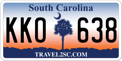 SC license plate KKO638
