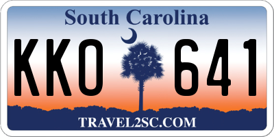 SC license plate KKO641