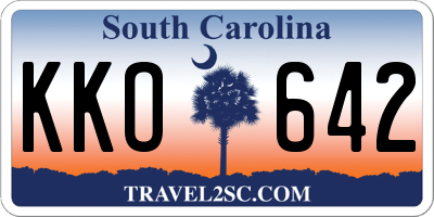 SC license plate KKO642