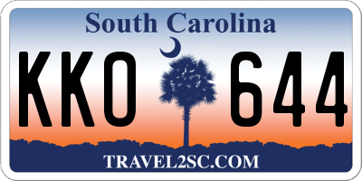 SC license plate KKO644