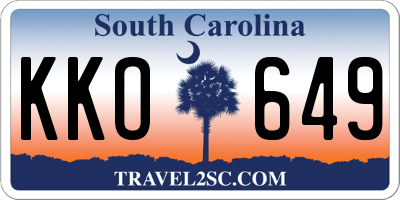 SC license plate KKO649