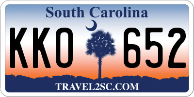 SC license plate KKO652