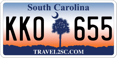 SC license plate KKO655