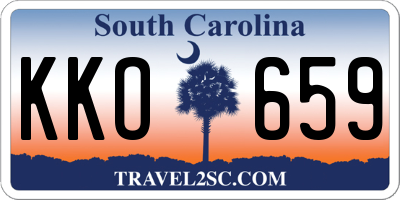 SC license plate KKO659