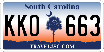 SC license plate KKO663