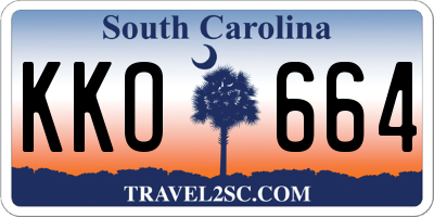 SC license plate KKO664