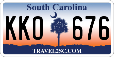 SC license plate KKO676