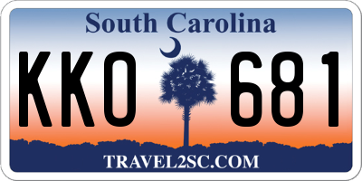 SC license plate KKO681