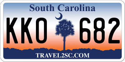 SC license plate KKO682