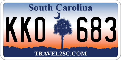 SC license plate KKO683