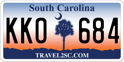 SC license plate KKO684