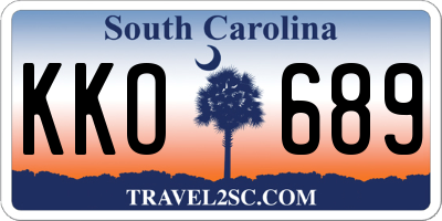 SC license plate KKO689