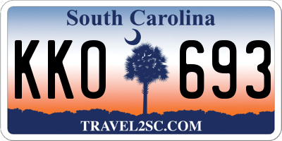 SC license plate KKO693