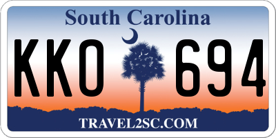 SC license plate KKO694