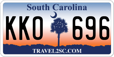 SC license plate KKO696