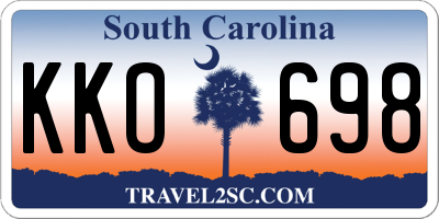 SC license plate KKO698