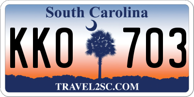 SC license plate KKO703