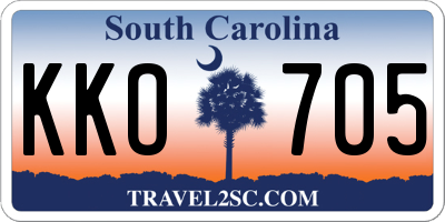 SC license plate KKO705